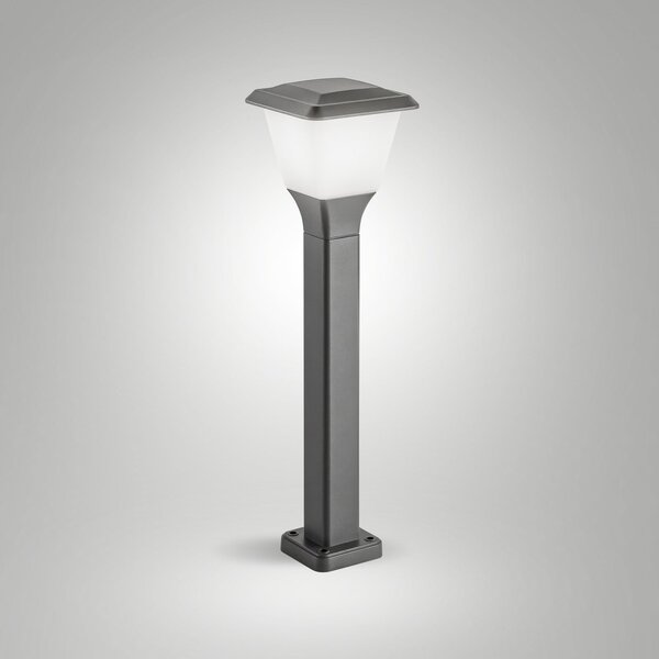 Fabas Luce Φωτιστικό διαδρόμου Lena, 60 cm, σκούρο γκρι, μέταλλο, E27, IP65, ρυθμιζόμενος, Μαύρο, Αλουμίνιο, σύγχρονο