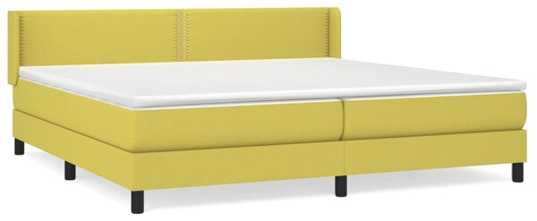 VidaXL Κρεβάτι Boxspring με Στρώμα Πράσινο 200x200 εκ. Υφασμάτινο