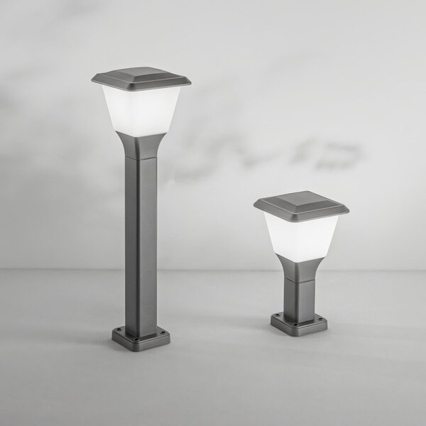 Fabas Luce Λάμπα βάσης Lena, 30 cm, σκούρο γκρι, μέταλλο, E27, IP65, ρυθμιζόμενος, Μαύρο, Αλουμίνιο, σύγχρονο