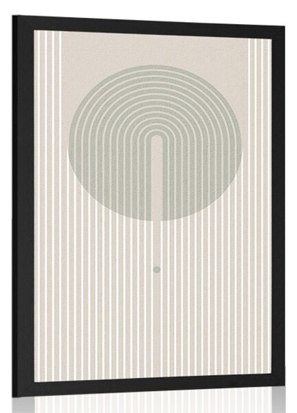 Αφίσα στυλάτο μοτίβο με κύκλο Mid-Century
