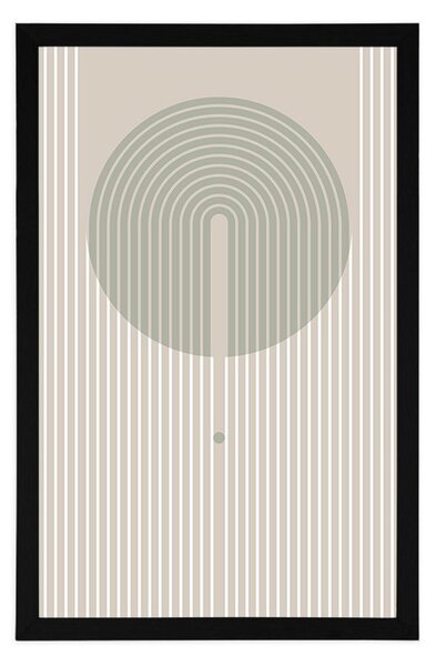 Αφίσα στυλάτο μοτίβο με κύκλο Mid-Century