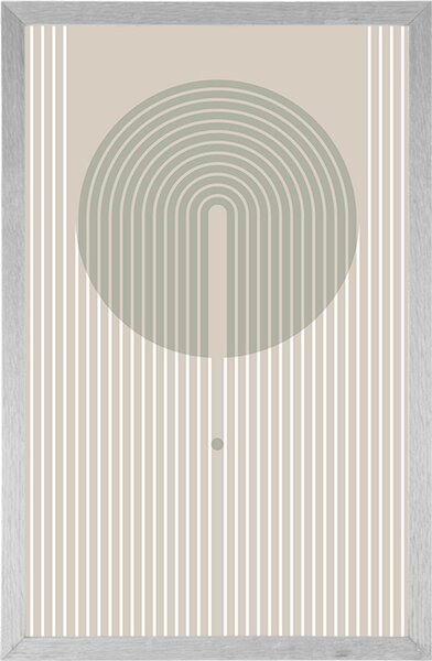 Αφίσα στυλάτο μοτίβο με κύκλο Mid-Century