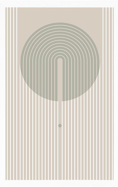 Αφίσα στυλάτο μοτίβο με κύκλο Mid-Century