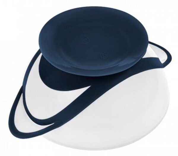 Φαγητοδοχείο & Κουτάλι (Σετ) 300ml Akuku White/Navy Blue A0503