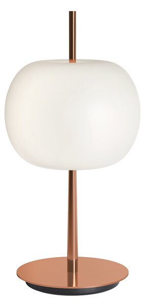 Kdln LED επιτραπέζιος φωτιστικός KUSHI, χαλκός, ύψος 32 cm, ρυθμιστής έντασης,, ρυθμιζόμενος, Χαλκού, Σαλόνι / τραπεζαρία, Γυαλί, σχεδιασμός