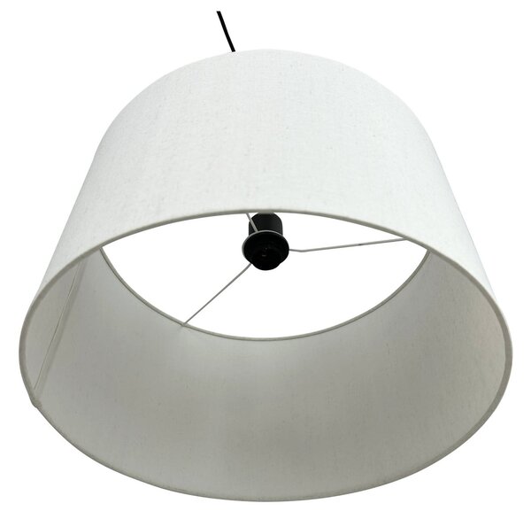 Dyberg Larsen Κρεμαστή λάμπα Calix, ύψος 50 cm, φυσικό λευκό, ρυθμιζόμενος, Λευκό, Σαλόνι / τραπεζαρία, Ύφασμα / Κλωστοϋφαντουργία, σχεδιασμός