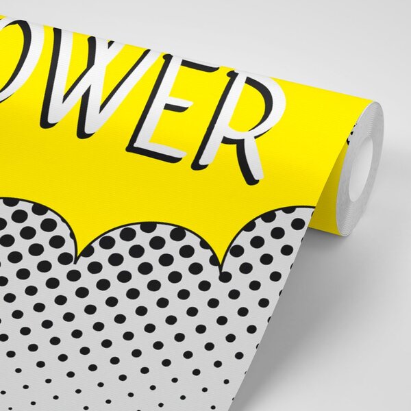 Ταπετσαρία τοίχου με pop art επιγραφή - GIRL POWER