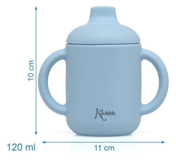 Ποτήρι Εκπαιδευτικό Σιλικόνης 120ml Kiokids Σιέλ 3544