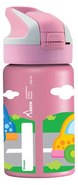 Παγούρι - Θερμός 350ml Με Καλαμάκι Laken Αμαξάκια