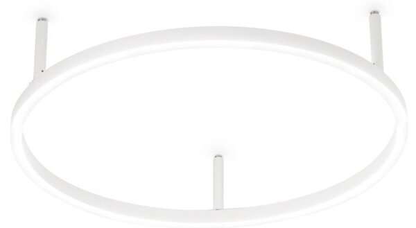 IDEAL LUX Ιδανική λάμπα οροφής LED Ideal Lux Oracle Slim Ø 50 cm λευκή 3.000 K, Λευκό, Σαλόνι / τραπεζαρία, Αλουμίνιο, σύγχρονο