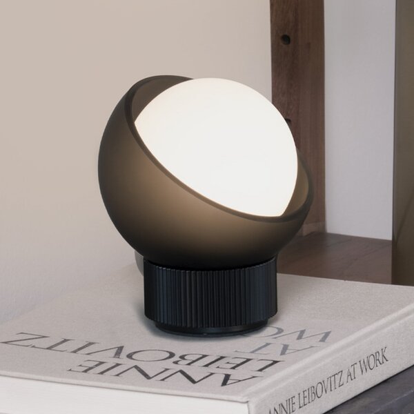 IDEAL LUX Επιτραπέζιο φωτιστικό Bloom, μαύρο/σκούρο γκρι, ύψος 13 εκ., Μαύρο, Σαλόνι / τραπεζαρία, Μέταλλο, σύγχρονο