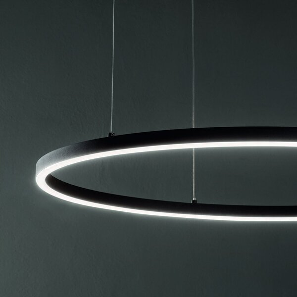 IDEAL LUX Ιδανική κρεμαστή λάμπα LED Lux Oracle Slim Ø 90 cm λευκή 3.000 K, Λευκό, Σαλόνι / τραπεζαρία, Μέταλλο, σύγχρονο