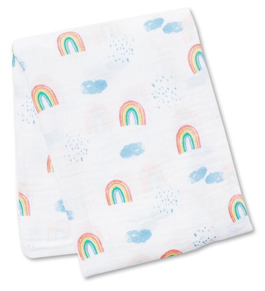 Μουσελίνα/Πάνα Αγκαλιάς (120x120) Lulujo Modern Rainbow Sky