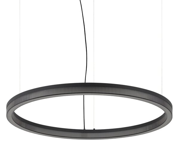 IDEAL LUX Κρεμαστό φωτιστικό LED Crown, διάμετρος 80 εκ., μαύρο, μέταλλο, Μαύρο, Σαλόνι / τραπεζαρία, Μέταλλο, σύγχρονο
