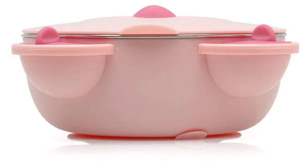 Φαγητοδοχείο Με Χωρίσματα 450ml (16x8x19) Kiokids Pink Bear 3537