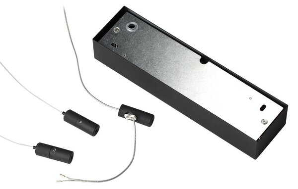 IDEAL LUX Ideal Lux LED κρεμαστό φωτιστικό Oracle Slim 50 x cm μαύρο 3.000 K, Μαύρο, Σαλόνι / τραπεζαρία, Αλουμίνιο, σύγχρονο