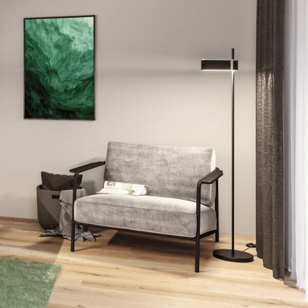 Paulmann Smart LED-Stehleuchte Jagun, ανθρακί, 151 cm Φελτ, ρυθμιζόμενος, Γκρι, Σαλόνι / τραπεζαρία, Ύφασμα / Κλωστοϋφαντουργία, σύγχρονο, Ελεύθερος κατακόρυφος προβολέας