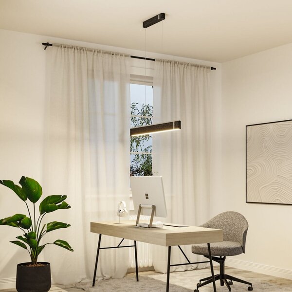 Paulmann Smart LED κρεμαστή λάμπα Jagun, ανθρακί, 100 cm, τσόχα, ρυθμιζόμενος, Γκρι, Σαλόνι / τραπεζαρία, Ύφασμα / Κλωστοϋφαντουργία, σύγχρονο