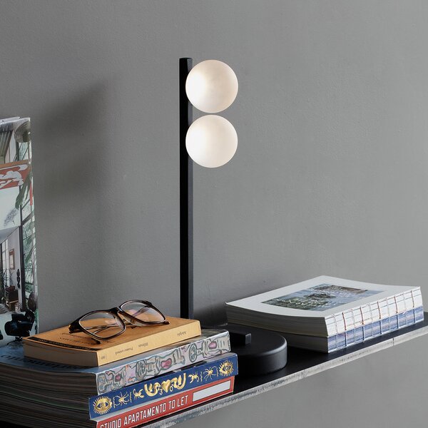 IDEAL LUX Επιτραπέζιο φωτιστικό Binomio, μαύρο, ύψος 38 εκ., μέταλλο, Μαύρο, Σαλόνι / τραπεζαρία, Μέταλλο, σύγχρονο