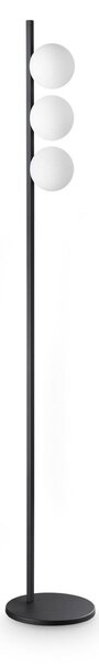 IDEAL LUX Λάμπα δαπέδου Binomio μαύρη, 160 εκ., μεταλλική, 3 φτερά, Μαύρο, Σαλόνι / τραπεζαρία, Μέταλλο, σύγχρονο