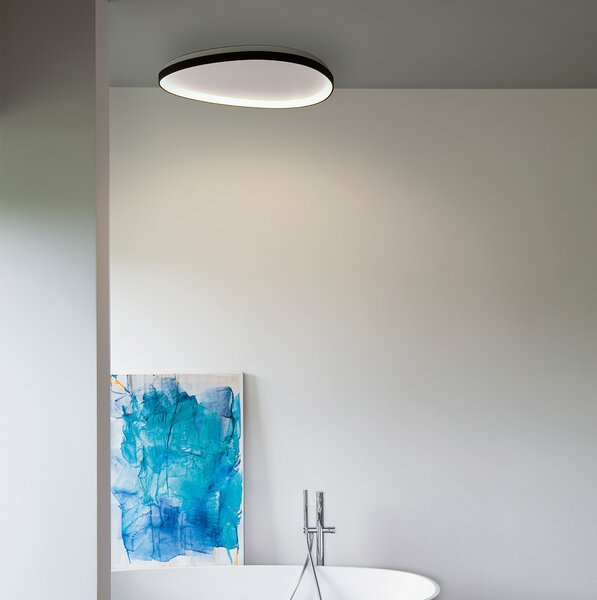 IDEAL LUX Φωτιστικό οροφής LED Gemini, μαύρο, 61 εκ., 4000 K, on/off, Μαύρο, Σαλόνι / τραπεζαρία, Μέταλλο, σύγχρονο