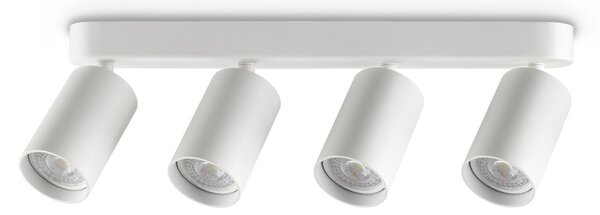 IDEAL LUX Προβολέας οροφής Dynamite Round, λευκός, 38 cm, 4 λάμπες, Λευκό, Σαλόνι / τραπεζαρία, Μέταλλο, σύγχρονο
