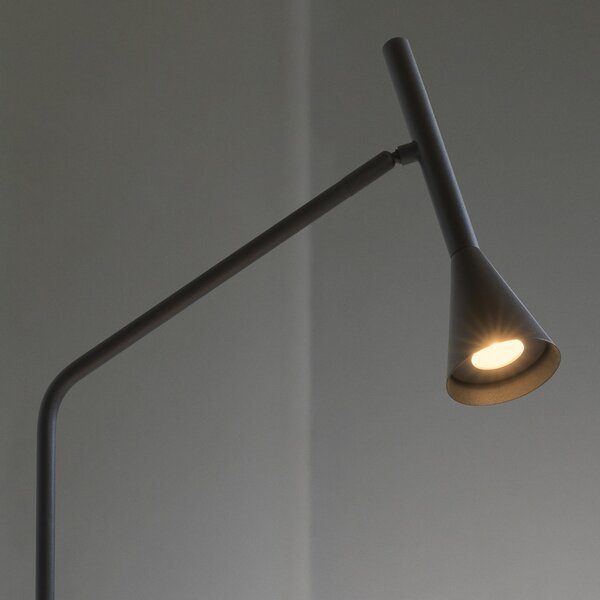 IDEAL LUX Επιτραπέζια λάμπα LED Diesis, μαύρη, ύψος 65 εκ., ρυθμιστής έντασης, ρυθμιζόμενος, Μαύρο, Σαλόνι / τραπεζαρία, Μέταλλο, σύγχρονο