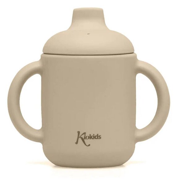 Ποτήρι Εκπαιδευτικό Σιλικόνης 120ml Kiokids Μπεζ 4253