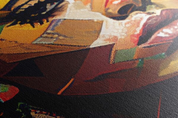 Πίνακας σε καμβά γοητεία γυναίκας σε σχέδιο patchwork