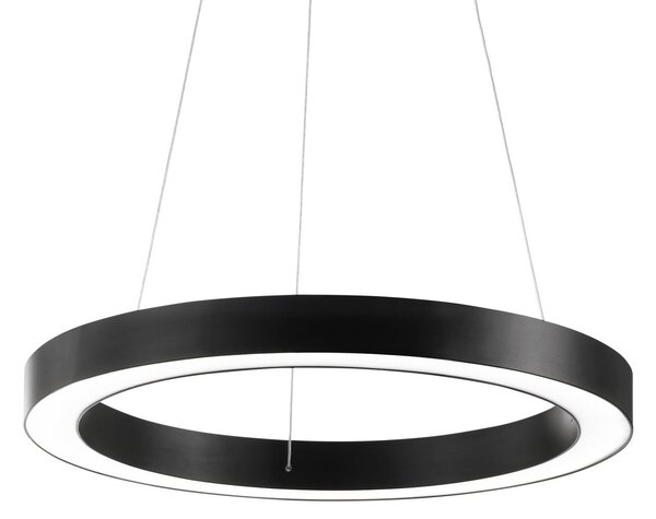 IDEAL LUX Ideal Lux LED κρεμαστό φωτιστικό Oracle, Ø 70 cm, μαύρο, 3.000 K, Μαύρο, Σαλόνι / τραπεζαρία, Αλουμίνιο, σύγχρονο