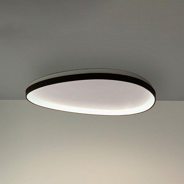 IDEAL LUX Φωτιστικό οροφής LED Gemini, μαύρο, 61 εκ., 4000 K, on/off, Μαύρο, Σαλόνι / τραπεζαρία, Μέταλλο, σύγχρονο