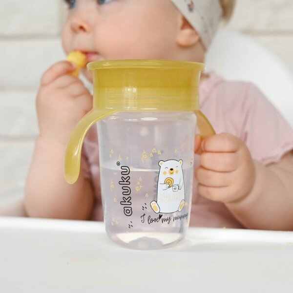 Ποτήρι Εκπαιδευτικό 240ml Akuku Yellow A0670