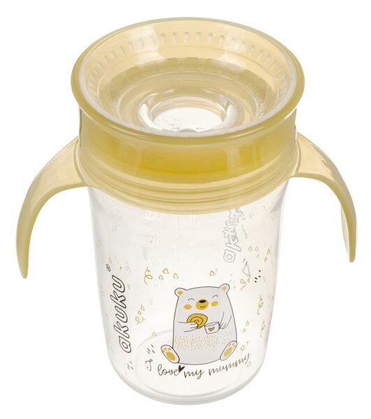 Ποτήρι Εκπαιδευτικό 240ml Akuku Yellow A0670