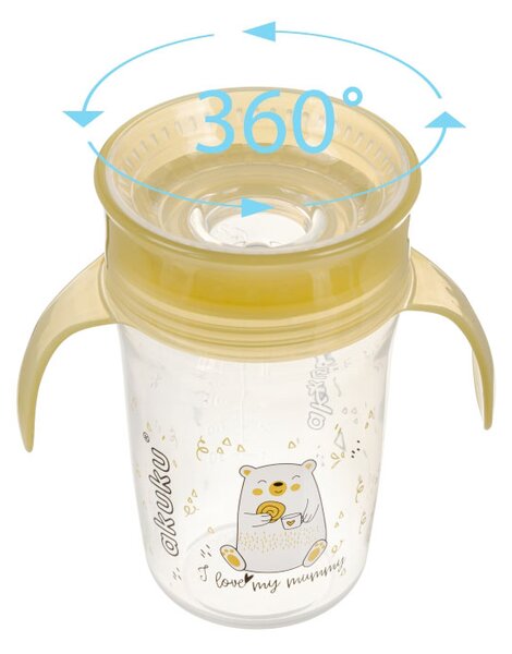Ποτήρι Εκπαιδευτικό 240ml Akuku Yellow A0670