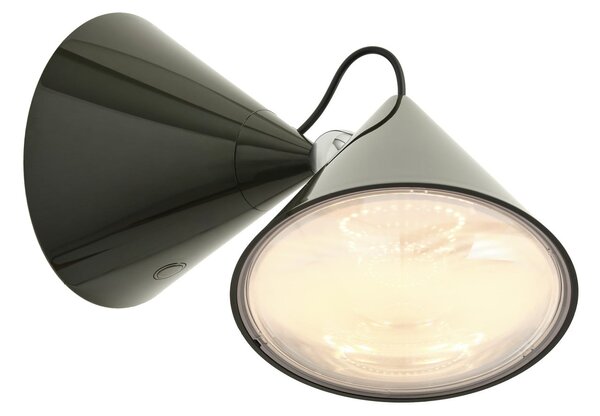 Tom Dixon LED απλίκα Pose, πράσινο, 21 cm, πλαστικό, ρυθμιζόμενος, Πράσινο, Σαλόνι / τραπεζαρία, Μέταλλο, σχεδιασμός, Στρογγυλό τοίχο