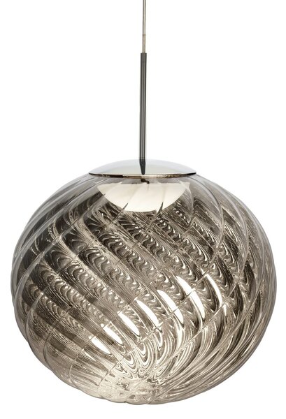 Tom Dixon LED κρεμαστό φωτιστικό Whirl, ασημί, 45 cm πλαστικό dim, ρυθμιζόμενος, Μεταλλικό, Σαλόνι / τραπεζαρία, Πλαστικό, σχεδιασμός