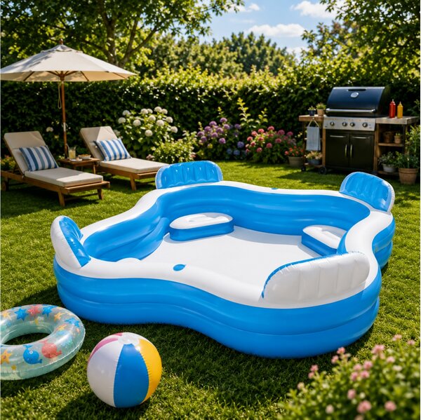 Φουσκωτή πισίνα Intex Swim Center οικογενειακή, χωρητικότητας 990lt, 229x229x66cm