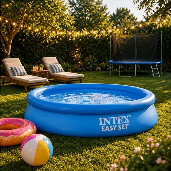 Φουσκωτή πισίνα Intex Easy Set οικογενειακή, χωρητικότητας 1942lt, 244x61cm