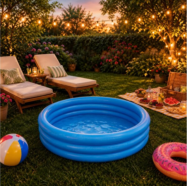 Φουσκωτή πισίνα Intex Crystal Blue παιδική, χωρητικότητας 288lt, 147x33cm