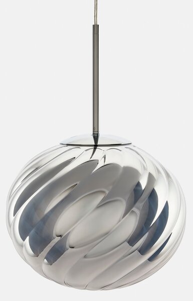 Tom Dixon LED κρεμαστό φωτιστικό Whirl, ασημί, 30 cm πλαστικό dim, ρυθμιζόμενος, Μεταλλικό, Σαλόνι / τραπεζαρία, Πλαστικό, σχεδιασμός