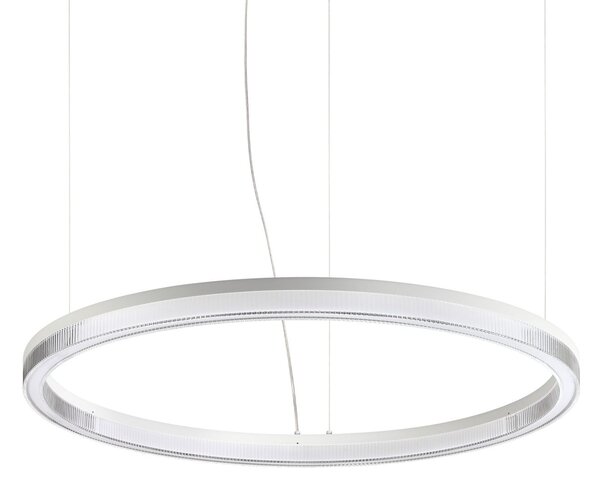 IDEAL LUX Κρεμαστό φωτιστικό LED Crown, διάμετρος 80 εκ., λευκό, μέταλλο, Λευκό, Σαλόνι / τραπεζαρία, Μέταλλο, σύγχρονο