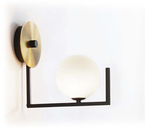 IDEAL LUX Απλίκα Birds, μαύρο/ορείχαλκο Ύψος 25 εκ. Μέταλλο, Μαύρο, Σαλόνι / τραπεζαρία, Μέταλλο, σύγχρονο