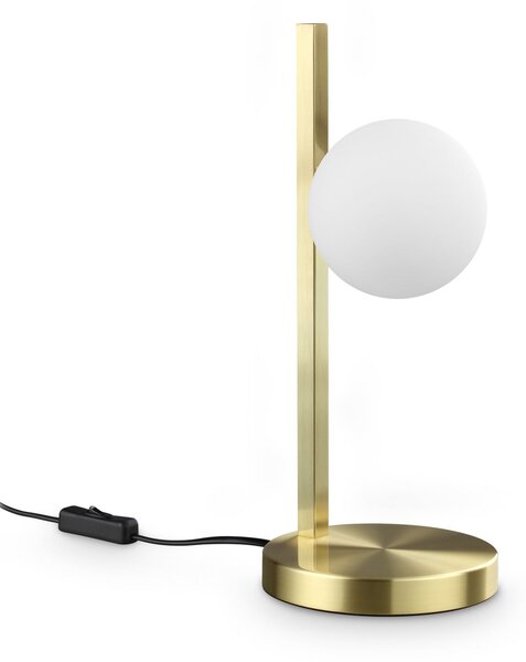 IDEAL LUX Επιτραπέζιο φωτιστικό Binomio, ορείχαλκος, ύψος 38 εκ., μέταλλο, Χρυσό / Ορείχαλκου, Σαλόνι / τραπεζαρία, Μέταλλο, σύγχρονο