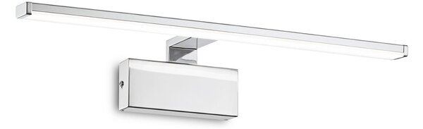 IDEAL LUX Φωτιστικό τοίχου LED Alma, χρώμιο, μέταλλο, πλάτος 51 εκ., Ασημένιο, Σαλόνι / τραπεζαρία, Μέταλλο, σύγχρονο, Πρίζα τοίχου κάτω