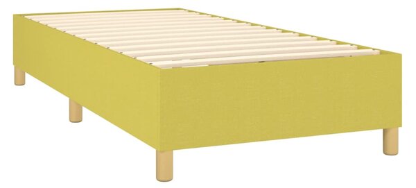 VidaXL Κρεβάτι Boxspring με Στρώμα & LED Πράσινο 100x200 εκ Υφασμάτινο