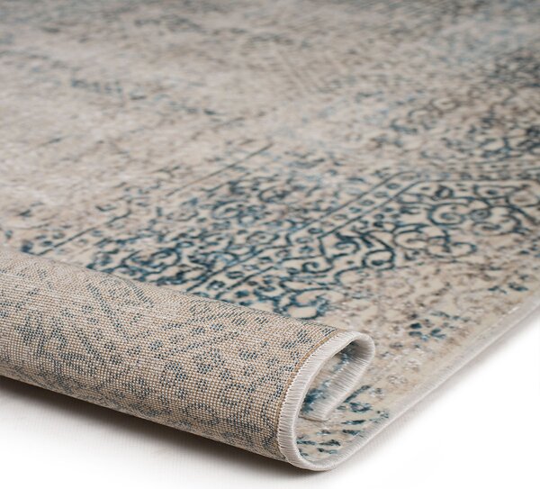 Χαλί Διαδρόμου (67x140) Βιοκαρπέτ Gossip 9186A Cream Blue