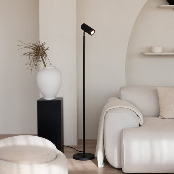 Good & Mojo GOOD MOJO Φωτιστικό δαπέδου Java, μαύρο, 141 cm, μπαμπού, GU10, Μαύρο, Σαλόνι / τραπεζαρία, Μπαμπού, σχεδιασμός