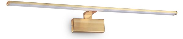 IDEAL LUX Φωτιστικό τοίχου LED Alma από ορείχαλκο και μέταλλο, πλάτος 81 εκ., Χρυσό / Ορείχαλκου, Σαλόνι / τραπεζαρία, Μέταλλο, σύγχρονο, Πρίζα τοίχου κάτω