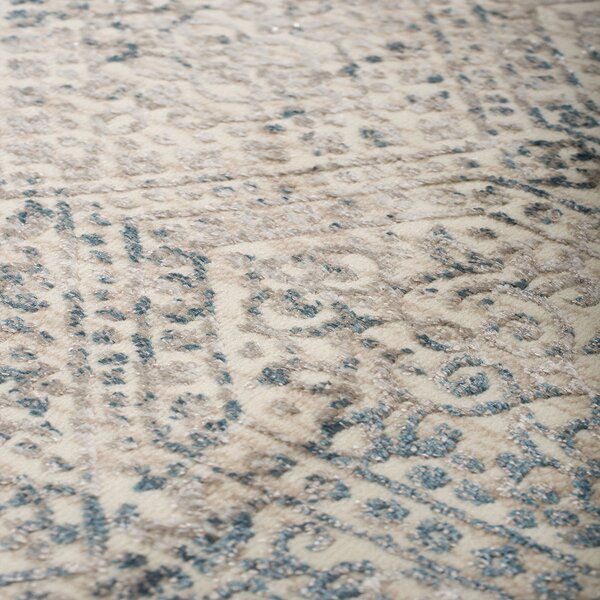 Στρογγυλό Χαλί All Season (Φ160) Βιοκαρπέτ Gossip 9186A Cream Blue