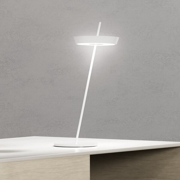 Sigor LED-Akku-Τραπεζοκαθιστικό Mahina, λευκό, ύψος 36 cm, μέταλλο, CCT, ρυθμιζόμενος, Λευκό, Σαλόνι / τραπεζαρία, Αλουμίνιο, σύγχρονο